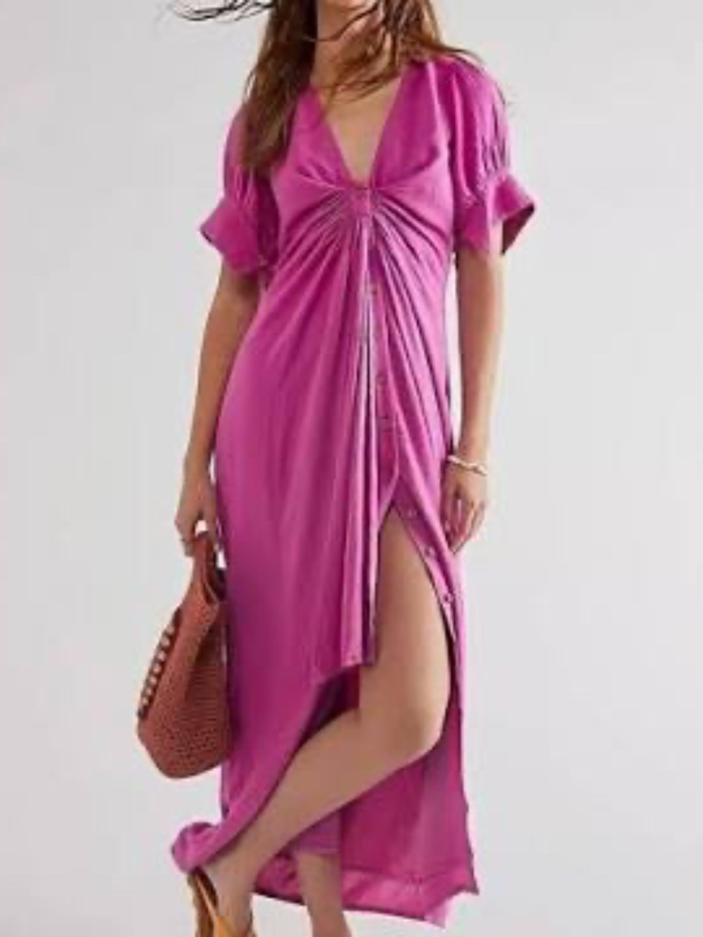Free People Pink Midi Dress